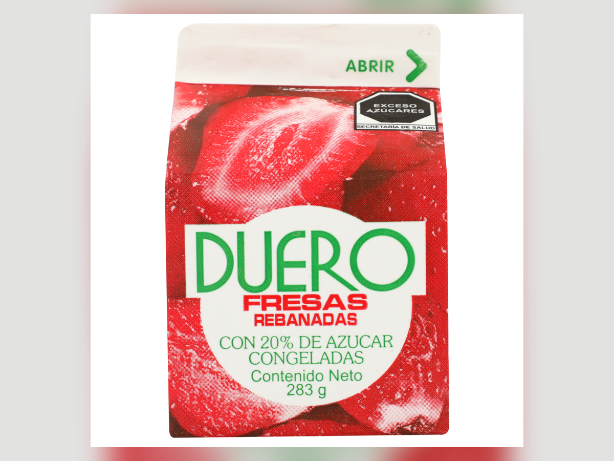 Fresas con crema Duero en su envase original