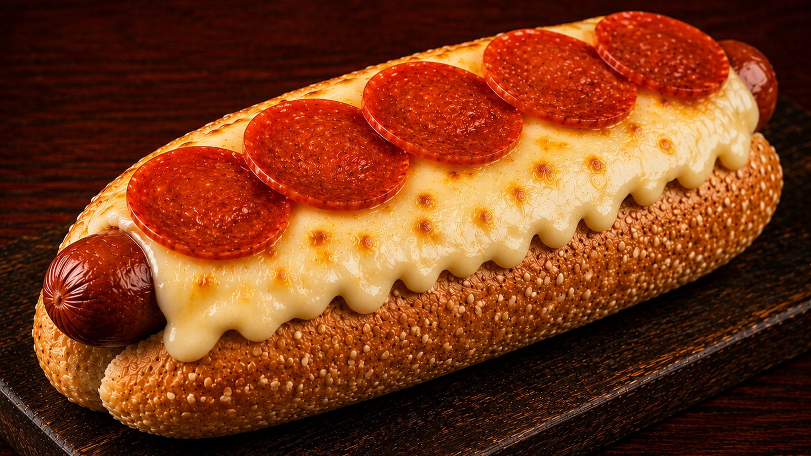 Hot dog jumbo italiano de Los Primos